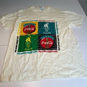 Coca-Cola Multicolor Olympic Block Graphic Tee - Red, Green, Teal, Yellow